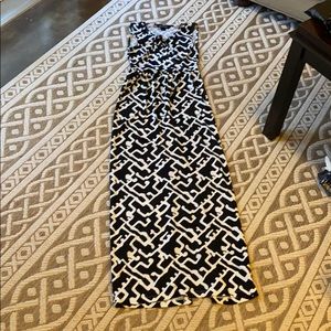 French Connection Navy and White Maxi Dress